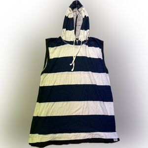 Free Planet Navy and Cream Striped Hoodie